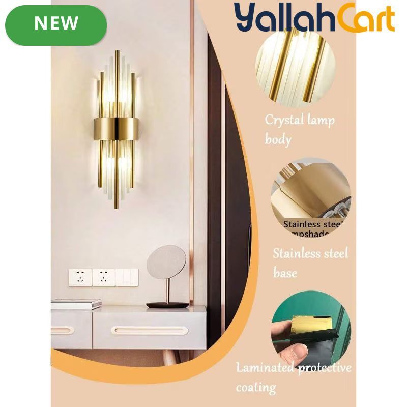 Modern Luxury Gold-Plated Wall Light - Stainless Steel Base, Black & Gold Finish, 1pc/2pcs Decorative Wall Lamp, Modern Sconce for Living Room, Bedroom, Corridor, Cafe & Office