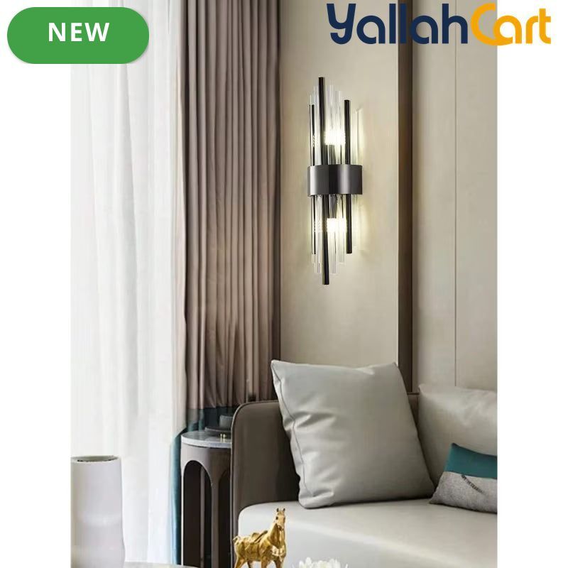 Modern Luxury Gold-Plated Wall Light - Stainless Steel Base, Black & Gold Finish, 1pc/2pcs Decorative Wall Lamp, Modern Sconce for Living Room, Bedroom, Corridor, Cafe & Office