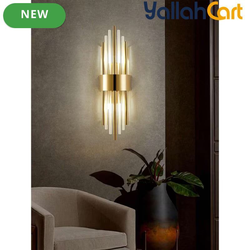 Modern Luxury Gold-Plated Wall Light - Stainless Steel Base, Black & Gold Finish, 1pc/2pcs Decorative Wall Lamp, Modern Sconce for Living Room, Bedroom, Corridor, Cafe & Office