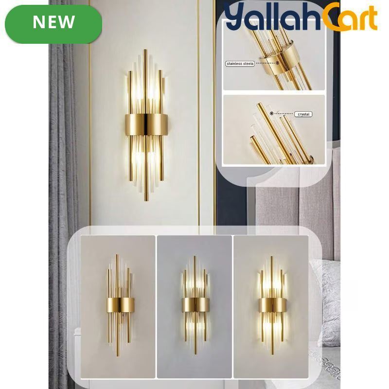 Modern Luxury Gold-Plated Wall Light - Stainless Steel Base, Black & Gold Finish, 1pc/2pcs Decorative Wall Lamp, Modern Sconce for Living Room, Bedroom, Corridor, Cafe & Office