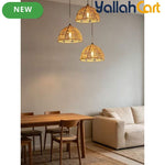 1pc Bohemian Handwoven Light Shade - Half-Circle Clip, Handmade Woven Plastic Dome Replacement Shade, Traditional Pendant Light Cover for Wall & Ceiling Fixtures, Home Decor for Living Room, Bedroom & Dining Room