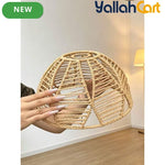 1pc Bohemian Handwoven Light Shade - Half-Circle Clip, Handmade Woven Plastic Dome Replacement Shade, Traditional Pendant Light Cover for Wall & Ceiling Fixtures, Home Decor for Living Room, Bedroom & Dining Room