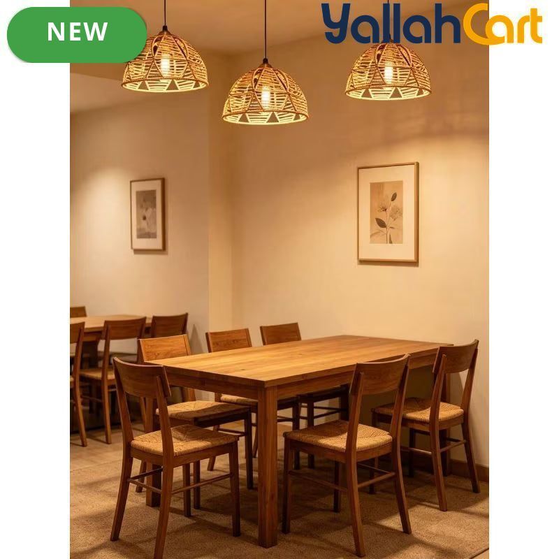 1pc Bohemian Handwoven Light Shade - Half-Circle Clip, Handmade Woven Plastic Dome Replacement Shade, Traditional Pendant Light Cover for Wall & Ceiling Fixtures, Home Decor for Living Room, Bedroom & Dining Room