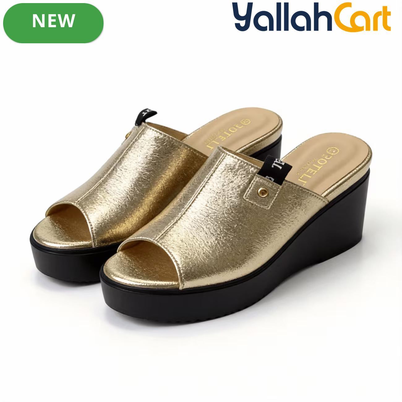 Ladies’ Open-Toe Wedge Mule Sandals – Elevated Block Heel Party Shoes