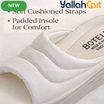Women’s Quilted Platform Slide Sandals – Cushioned Strap Open-Toe Wedge Shoes