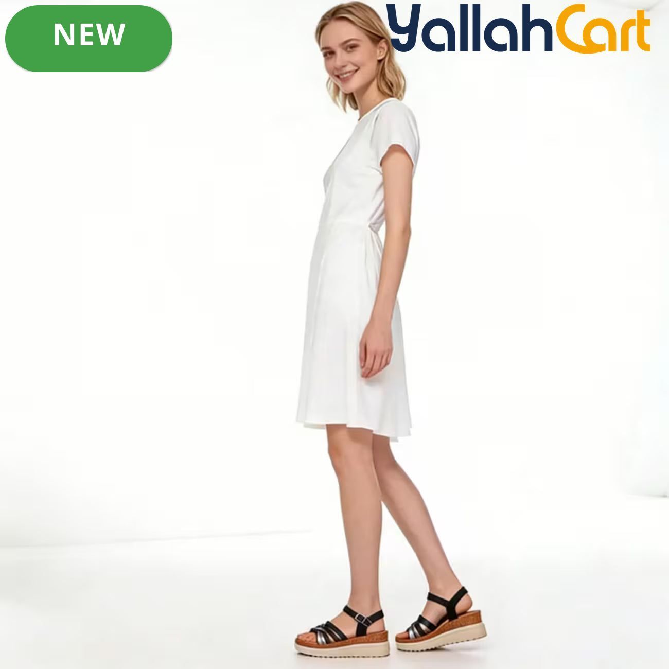 Women’s PU Wedge Sandals – Cross-Strap Adjustable Ankle Shoes with Cork Midsole