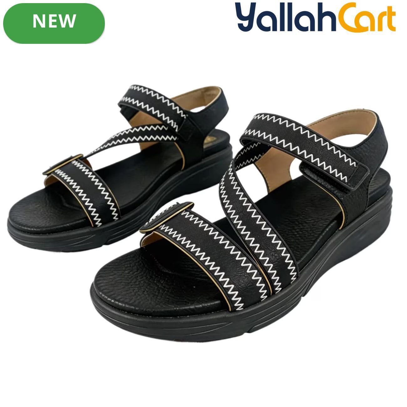 Women’s Adjustable Strap Wedge Sandals – Open-Toe Thick Platform Summer Shoes