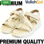 Women’s Adjustable Strap Wedge Sandals – Open-Toe Thick Platform Summer Shoes