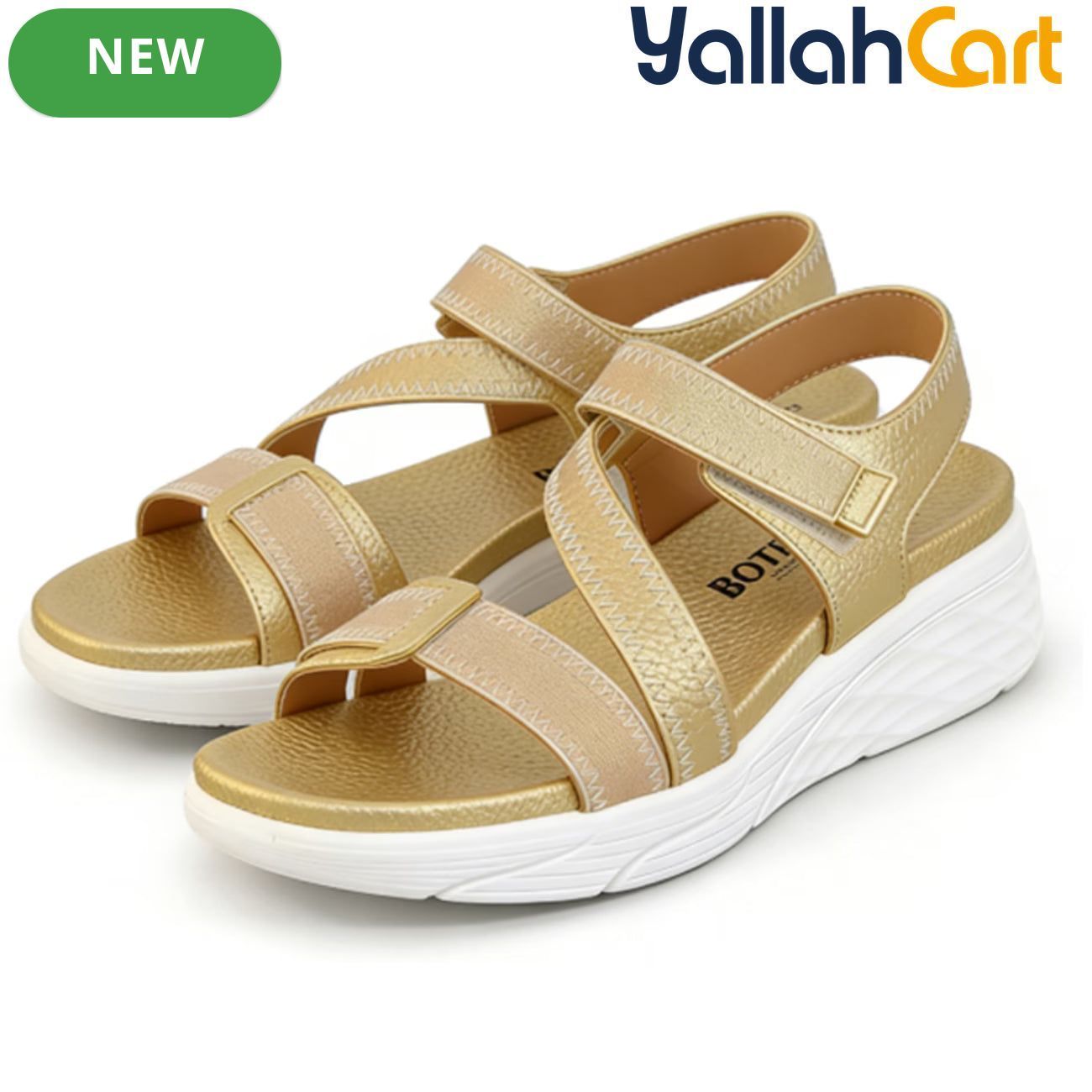 Women’s Adjustable Strap Wedge Sandals – Open-Toe Thick Platform Summer Shoes