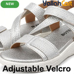 Women’s Adjustable Strap Wedge Sandals – Open-Toe Thick Platform Summer Shoes