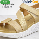 Women’s Adjustable Strap Wedge Sandals – Open-Toe Thick Platform Summer Shoes