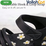 Women’s Floral Wedge Sandals – Open-Toe Ankle-Strap Summer Shoes