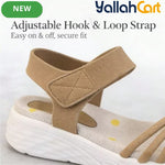 Women’s Floral Wedge Sandals – Open-Toe Ankle-Strap Summer Shoes