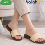 Women’s Square-Toe Geometric Flip Flop Sandals – Cushioned Flat Summer Slides