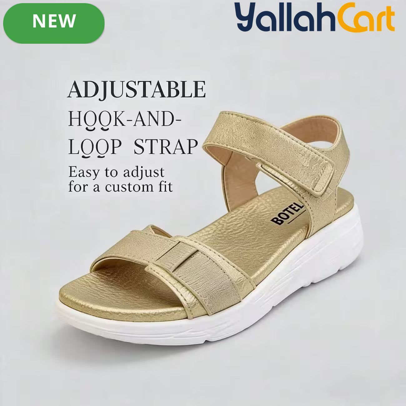 Women’s Open-Toe Wedge Sandals – Lightweight Platform Heels with Ankle Straps