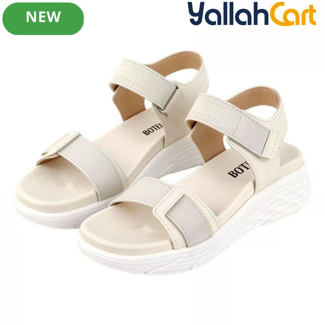 Women’s Open-Toe Wedge Sandals – Lightweight Platform Heels with Ankle Straps