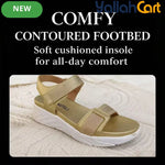 Women’s Open-Toe Wedge Sandals – Lightweight Platform Heels with Ankle Straps