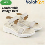 Women’s Open-Toe Wedge Sandals – Lightweight Platform Heels with Ankle Straps
