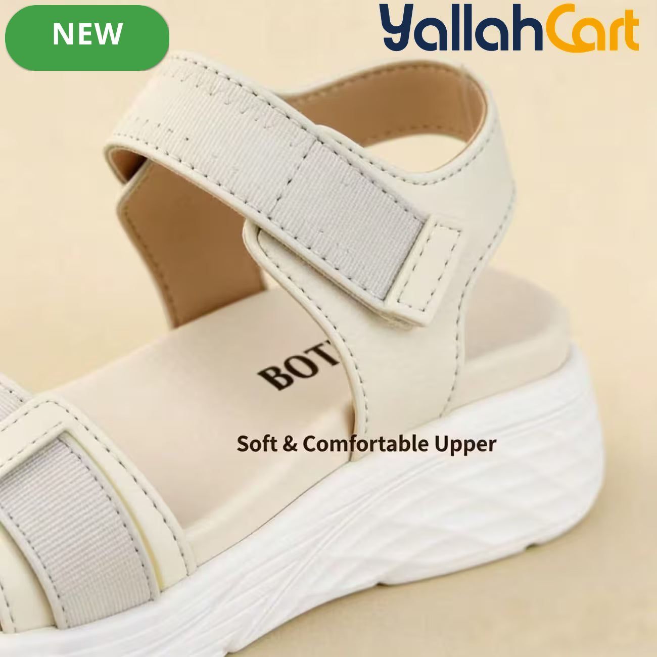 Women’s Open-Toe Wedge Sandals – Lightweight Platform Heels with Ankle Straps