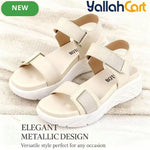 Women’s Open-Toe Wedge Sandals – Lightweight Platform Heels with Ankle Straps
