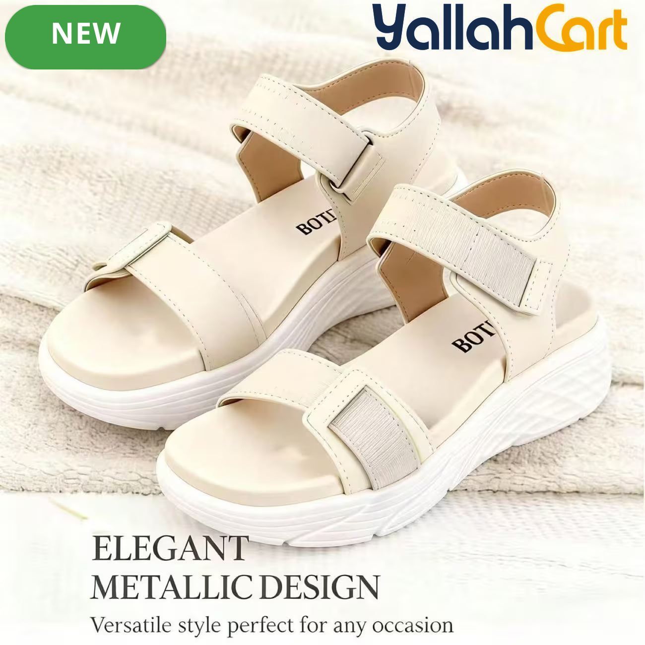 Women’s Open-Toe Wedge Sandals – Lightweight Platform Heels with Ankle Straps