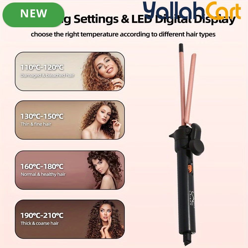 Deep Wave Hair Curler with LCD Screen, 45W