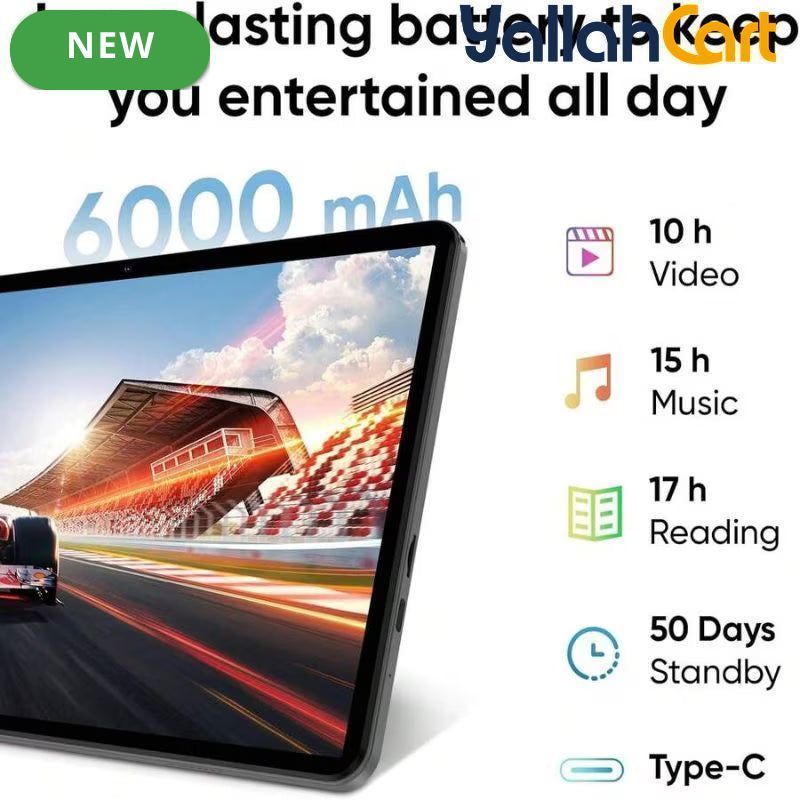 Qetupa Z17 10.1-inch Android 15 Tablet – Octa-Core, 4GB RAM, 64GB/128GB Storage & 6000mAh Battery