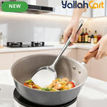 4-Piece Stainless Steel Kitchen Utensil Set – Wok Spatula, Ladle & Slotted Spoons