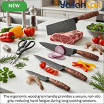 6-Piece Kitchen Knife Set with Stand & Scissors – Sharp Food Prep Cooking Tools