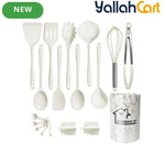 18-Piece Silicone Kitchen Utensil Set with Storage Basket – Cooking & Baking Tools