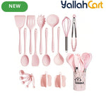18-Piece Silicone Kitchen Utensil Set with Storage Basket – Cooking & Baking Tools