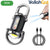 3-in-1 Mini USB Rechargeable COB LED Keychain Flashlight with Carabiner - Black